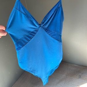 zara blue spaghetti strap bodysuit